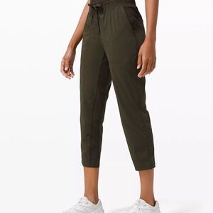 LuluLemon: Dance Studio Mid-Rise Cropped Pant (dark olive green)